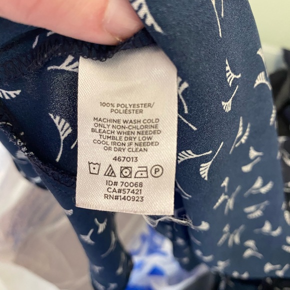 Navy Blue Printed Women's Top - Picture 6 of 6